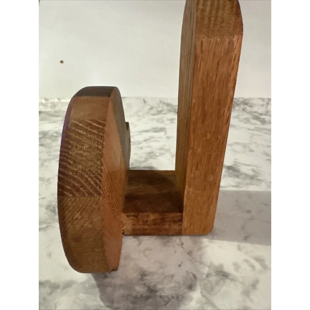 Turtle‎ Napkin Holder Wood Hand Carved MCM Vintage Decor